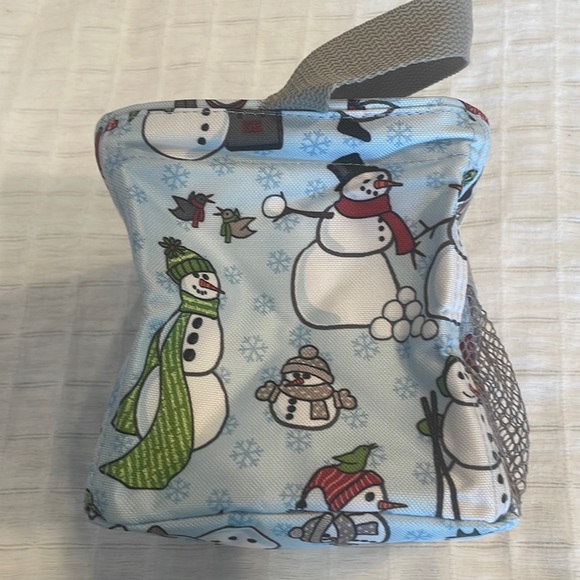 Thirty-One Littles carry all caddy snow daze retired organizer bag snowmen - Picture 10 of 10